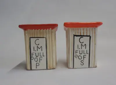 Vintage Victoria Ceramics Japan Outhouse Salt & Pepper Shakers-comical Shakers • $10.99