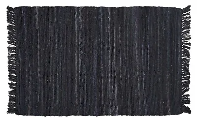 $157 • Buy Sturbridge 6 Ft X 9 Ft Rag Area Rug In Black, 100% Cotton Throw Rug