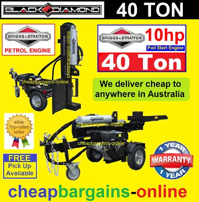$3167.99 • Buy 40 Ton Hydraulic Log Splitter 40 Ton Firewood Splitter Briggs & Stratton Engine