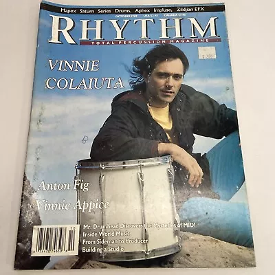 Vintage Rhythm Total Percussion Magazine Vinnie Colaiuta October 1989 • $22.96