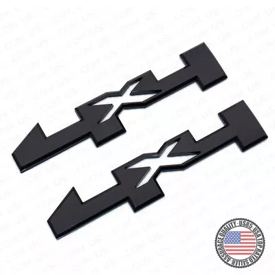 2pcs 4x4 GMC Canyon Sierra Side Fender Door Badge Emblem Nameplate - Gloss Black • $17.99