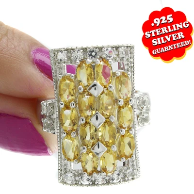 $89.99 • Buy HSN Colleen Lopez Sunshine Splendor 3.5 Ct Madeira Citrine & Topaz Ring 7