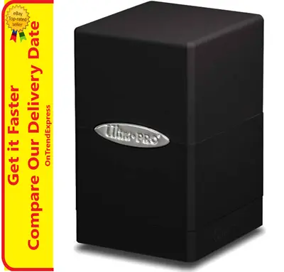 ULTRA PRO BLACK TOWER DECK BOX New Card Dice Compartment MTG NEW • $32.90