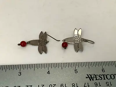 Vintage Mexico TV-21 Dragonfly Earrings .925 Sterling Silver Mexico • $49.99