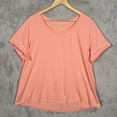 J Jill Everyday Cotton Tee Shirt Womens Xl Short Sleeve Peach • $10.50