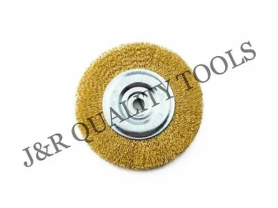 6  Inch Round Brass Coated Wire Brush Wheel For Bench Grinder • $8.95