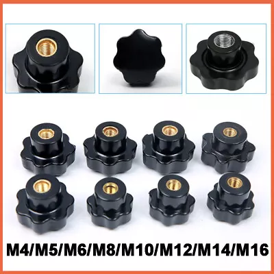 £1.43 • Buy M4 To M16 Female Thread Plastic Star Clamping Nut Knob Screws Machinery Handle