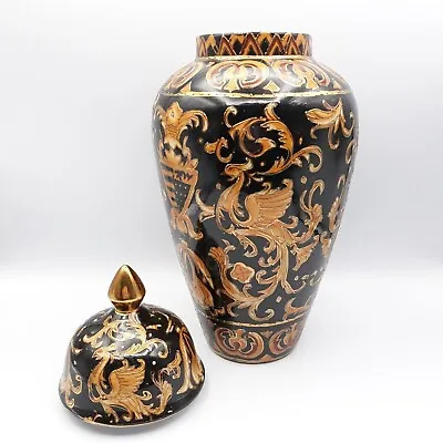 Large Chinese Porcelain Ginger Jar Asiatic Pheasant And Shields Oriental Gift • £130