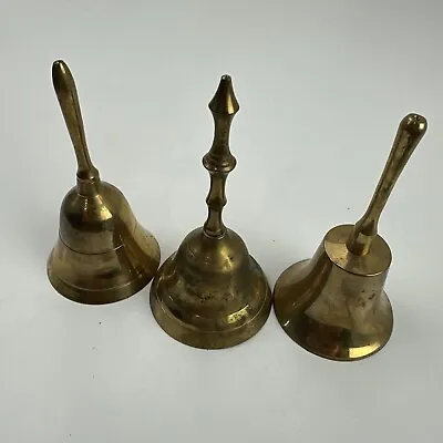 Brass Bell 4.5  VTG (Lot Of 3) • $22.49