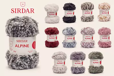 £3.39 • Buy Sirdar Alpine Luxe Fur Effect 50g Wool - Fluffy Soft Super Chunky Knitting Yarn