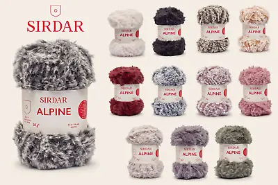 £3.99 • Buy Sirdar Alpine Luxe Fur Effect 50g Wool - Fluffy Soft Super Chunky Knitting Yarn