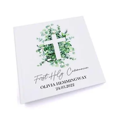 £15.49 • Buy Personalised First Holy Communion Photo Album Gift With Cross UV-598