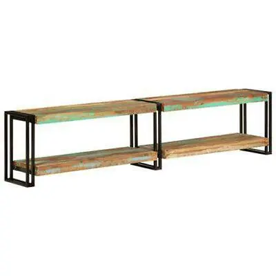 TV Stand Solid Wood Reclaimed Living Room Furniture Bookcase Console Table 180cm • £164.95