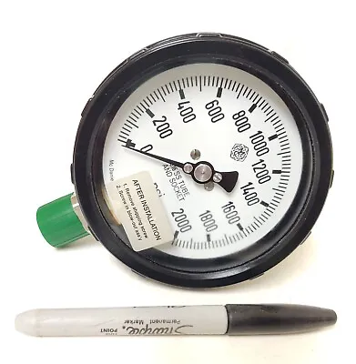 4  McDaniel Controls AB 80521 Pressure Gauge 316 Stainless 1/2  NPT 0-2000 PSI • $50