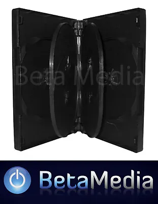 50 X Black 22mm ** HOLDS 6 Discs ** Quality CD / DVD Cover Cases • $44.95