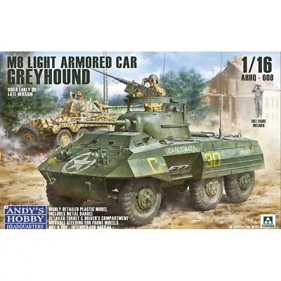 Andy's Hobby  #AHHQ-008 1/16 M8 Greyhound US Light Armored Car • $171
