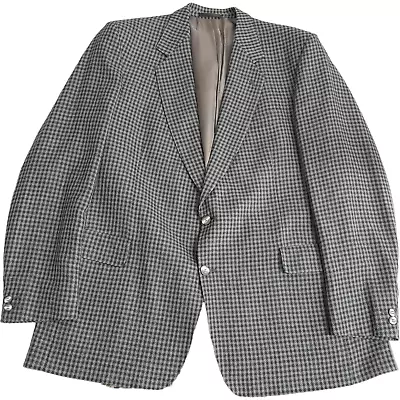 Mens Magee Grey / Green Check Wool Tweed Suit Blazer Jacket Uk Xl 44In Chest • £14.99