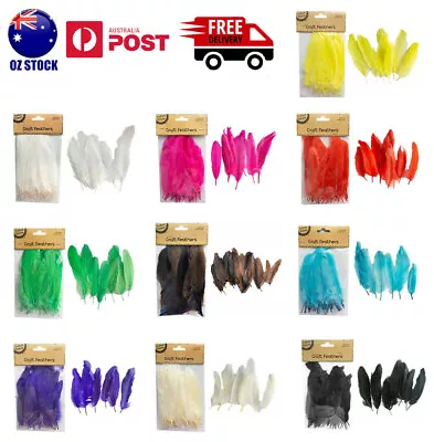 50X Craft Feathers Goose Feather DIY Art Party Decoration Wedding Dream Catcher • $3.55