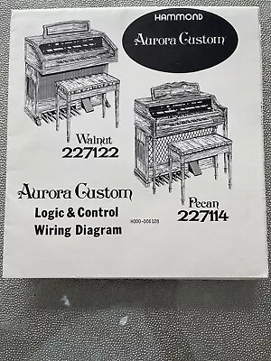 Vintage Hammond Aurora Custom Logic Control Wiring Diagram 227122/222/232 • $42