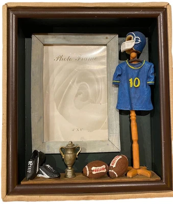 £16.61 • Buy Football Sports Shadow Box 3D Victory Photo Picture Frame Holder 7 Inch