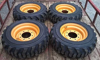 4 NEW 10X16.5 Skid Steer Tires & Rims For Case - 6 Or 8 Lug - 10-16.5 - 10 Ply • $1240