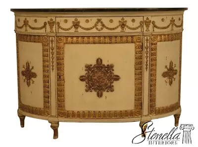 L41334E: JOHN WIDDICOMB Paint Decorated Adam Style 1/2 Round Commode • $1895