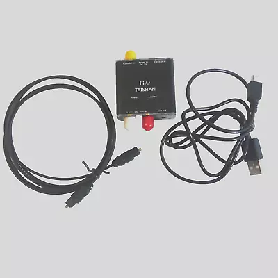 FiiO Taishan D03K Coaxial Optical Audio Converter S/PDIF RCA W Cables • $21.95