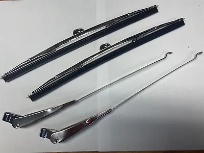 For 1955-1957 Chevy Bel Air 210 150 Wiper Arms & Blades Set  FREE SHIPPING • $58.85