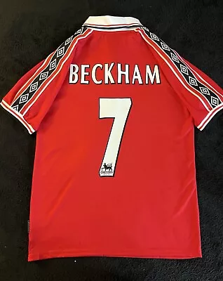 David Beckham #7 1998/1999 Small Home Retro Jersey Soccer Football • $58.99