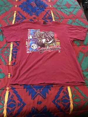 Vintage 90s Alabama Crimson Tide Football Elephant T-shirt Size L Red Ncaa • $24.99