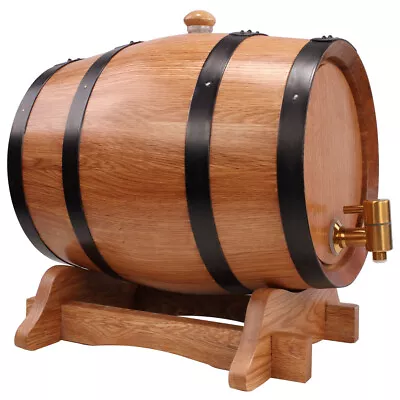 20L Litre Wine Oak Barrel Liquor Whiskey Beer Wine Storage SS Faucet Home Brew • $284.99