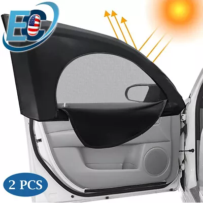 2PCS Car Side Window Sun Shade Cover Visor Mesh Shield Screen UV Block Protector • $14.99