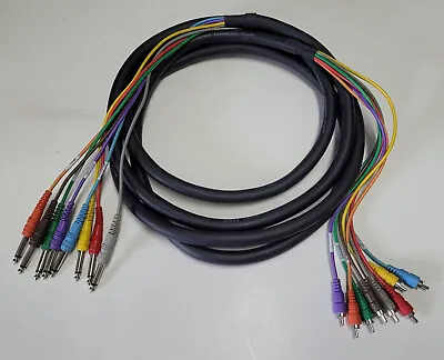 Hosa CPR-803 10ft 3M 8-Channel Audio Snake Cable 1/4  TS To RCA • $14.99