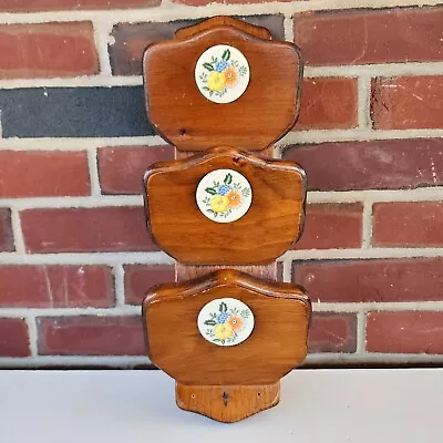 Vintage Wooden Wall Hanging Mail Sorter Letter Holder 3 Tier • $22