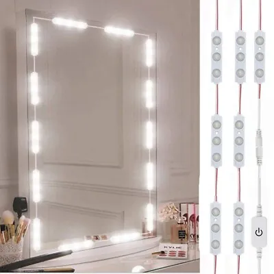 Dimmable Vanity Lights Makeup Mirror LED Light Kit 60 LEDs 10ft Hollywood Style • $12.99