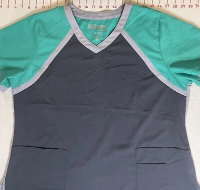 $25.95 • Buy Grey's Anatomy By Barco Active Women’s Scrub Top Sz 2XL Gray/Green