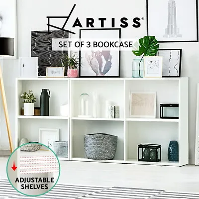 Artiss Display Shelf 3pcs Bookshelf Cube Storage Bookshelves Cabinet Stand Kid • $64.95