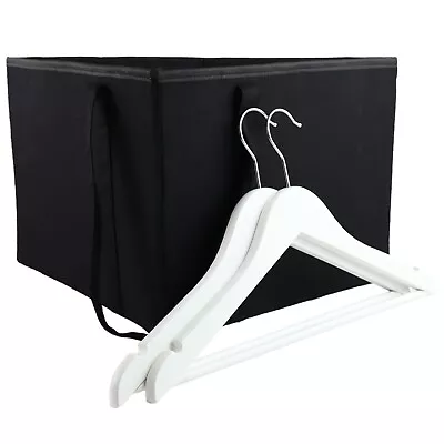 The Hanger Store™ Cotton Canvas Coat Hanger Bag Clothes Hanger Storage Organiser • £12.95