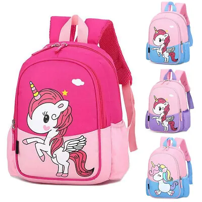 $23.74 • Buy Kids Girls Unicorn Backpack School Junior Toddler Nursery Book Bag Rucksack 