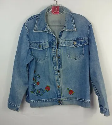 $24.99 • Buy Womens Simon Chang Carols Denims Blue Jean Coat Jacket Size Large L