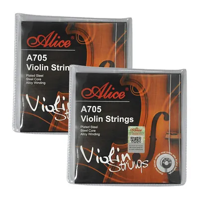2 Sets Of Alice A705 Steel Core Violin Strings 4-string Set  E-1 A-2 D-3 G-4 • $17.50