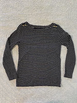 J.Crew Navy And White Striped Tee Ladies Medium Classic • $15