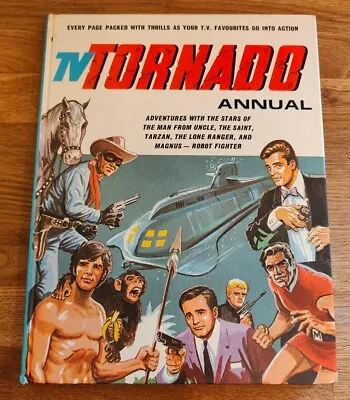 ANNUAL - TV Tornado Annual 1970 Saint Man From Uncle Lone Ranger HB Unclipped • £10