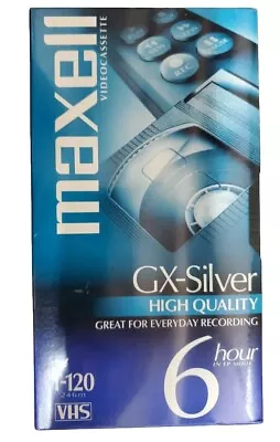 New - Maxell GX-Silver High Quality VHS Blank Video Cassette Tape T-120 6-Hour • $4