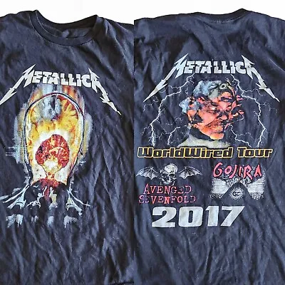 Metallica Shirt Mens S Hardwired Tour Tee 2017 Gojira Avenged Sevenfold  • $30