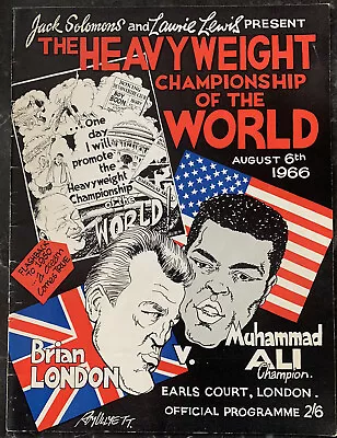 Brian London V Muhammad Ali 6th August 1966 Official Programme • £34.95