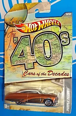 Hot Wheels Walmart Cars Of The Decades #8 The 40s Purple Passion Mtflk Copper • $7