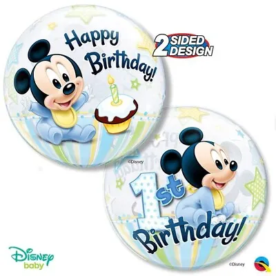 Mickey Mouse 1st Birthday 22  Bubble Balloon Balloon (Packaged) • $1.50