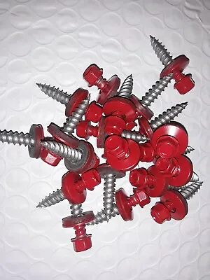 #10 X 1  Red Siding /roofing Screws Metal To Wood Barn Red Select Qty • $25