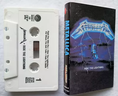 Metallica Ride The Lightning Cassette Tape Thrash Metal Rock Tested Elektra 1984 • $26.65